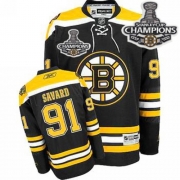 Reebok Marc Savard Boston Bruins Home Authentic With 2011 Stanley Cup Champions Jersey - Black