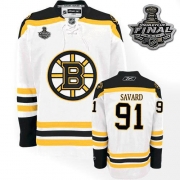 Reebok Marc Savard Boston Bruins Authentic With 2011 Stanley Cup Finals Jersey - White