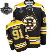 Reebok Marc Savard Boston Bruins Home Authentic With 2011 Stanley Cup Finals Jersey - Black
