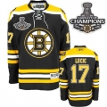Reebok Milan Lucic Boston Bruins Youth Home Premier With 2011 Stanley Cup Champions Jersey - Black
