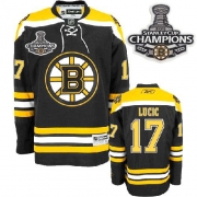 Reebok Milan Lucic Boston Bruins Youth Home Authentic With 2011 Stanley Cup Champions Jersey - Black