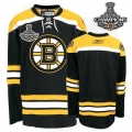 Reebok Blank Boston Bruins Home Authentic With 2011 Stanley Cup Champions Jersey - Black
