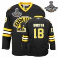 Reebok Nathan Horton Boston Bruins Premier Third With 2011 Stanley Cup Champions Jersey - Black