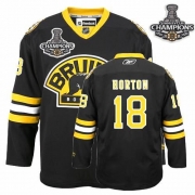 Reebok Nathan Horton Boston Bruins Authentic Third With 2011 Stanley Cup Champions Jersey - Black
