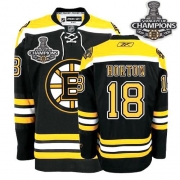 Reebok Nathan Horton Boston Bruins Home Authentic With 2011 Stanley Cup Champions Jersey - Black