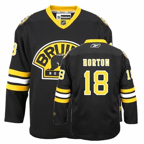 Reebok Nathan Horton Boston Bruins Authentic Third Jersey - Black