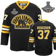 Reebok Patrice Bergeron Boston Bruins Premier Third With 2011 Stanley Cup Champions Jersey - Black