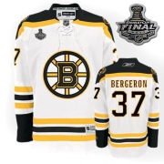 Reebok Patrice Bergeron Boston Bruins Premier With 2011 Stanley Cup Finals Jersey - White