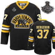 Reebok Patrice Bergeron Boston Bruins Authentic Third With 2011 Stanley Cup Finals Jersey - Black