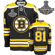 Reebok Phil Kessel Boston Bruins Home Authentic With 2011 Stanley Cup Champions Jersey - Black