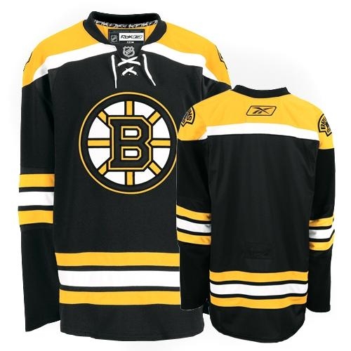 Reebok Blank Boston Bruins Home Authentic Jersey - Black