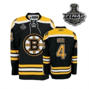 Reebok Bobby Orr Boston Bruins Youth Premier Home With 2011 Stanley Cup Finals Jersey - Black