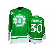 Reebok Tim Thomas Boston Bruins St Pattys Day Premier Jersey - Green