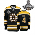 Reebok Bobby Orr Boston Bruins Youth Premier Home With 2011 Stanley Cup Champions Jersey - Black