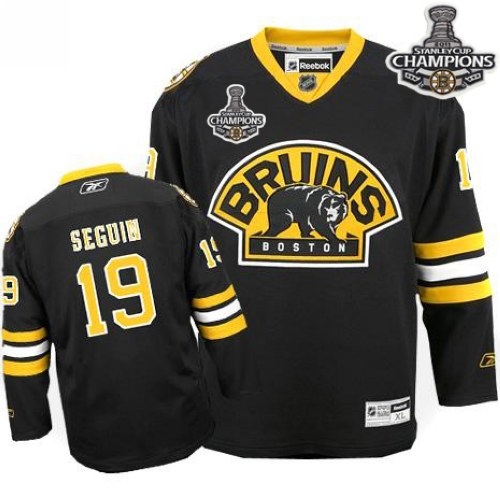 Reebok Tyler Seguin Boston Bruins Third Authentic With 2011 Stanley Cup Champions Jersey - Black