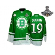 Reebok Tyler Seguin Boston Bruins St Pattys Day Premier With 2011 Stanley Cup Champions Jersey - Green