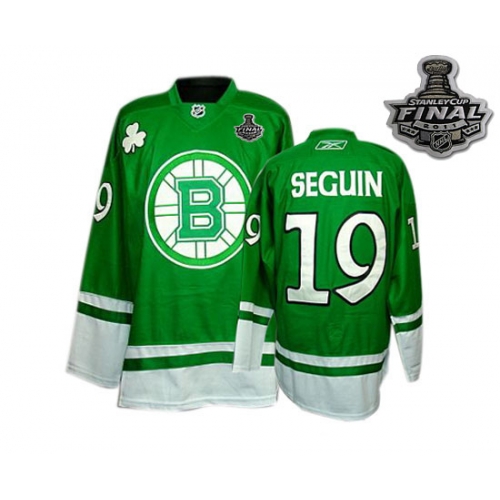 Reebok Tyler Seguin Boston Bruins St Pattys Day Premier With 2011 Stanley Cup Finals Jersey - Green