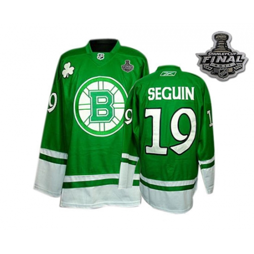 Reebok Tyler Seguin Boston Bruins St Pattys Day Authentic With 2011 Stanley Cup Finals Jersey - Green