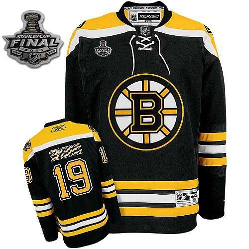 Reebok Tyler Seguin Boston Bruins Home Authentic With 2011 Stanley Cup Finals Jersey - Black