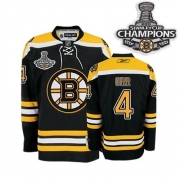 Reebok Bobby Orr Boston Bruins Authentic Home With 2011 Stanley Cup Champions Jersey - Black