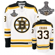Reebok Zdeno Chara Boston Bruins Authentic With 2011 Stanley Cup Champions Jersey - White
