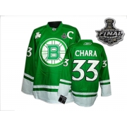 Reebok Zdeno Chara Boston Bruins Youth St Pattys Day Premier With 2011 Stanley Cup Finals Jersey - Green