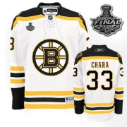 Reebok Zdeno Chara Boston Bruins Premier With 2011 Stanley Cup Finals Jersey - White