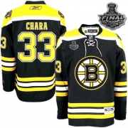 Reebok Zdeno Chara Boston Bruins Home Premier With 2011 Stanley Cup Finals Jersey - Black