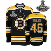 Reebok David Krejci Boston Bruins Premier With 2011 Stanley Cup Champions Jersey - Black