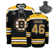 Reebok David Krejci Boston Bruins Premier With 2011 Stanley Cup Finals Jersey - Black
