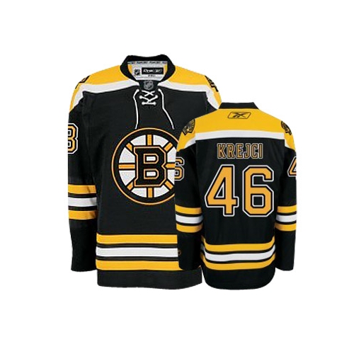 Reebok David Krejci Boston Bruins Authentic Jersey - Black