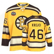 Reebok David Krejci Boston Bruins Authentic Winter Classic Jersey - Yellow