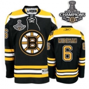 Reebok Dennis Wideman Boston Bruins Home Authentic With 2011 Stanley Cup Champions Jersey - Black