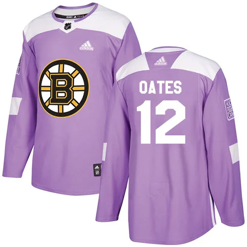 Adidas Adam Oates Boston Bruins Authentic Fights Cancer Practice Jersey - Purple