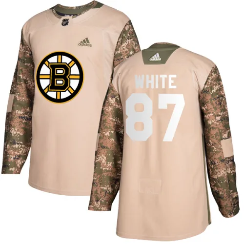 Adidas A.J. White Boston Bruins Authentic Camo Veterans Day Practice Jersey - White