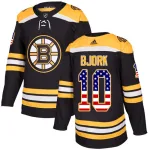 Adidas Anders Bjork Boston Bruins Authentic USA Flag Fashion Jersey - Black