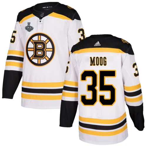 Adidas Andy Moog Boston Bruins Authentic Away 2019 Stanley Cup Final Bound Jersey - White