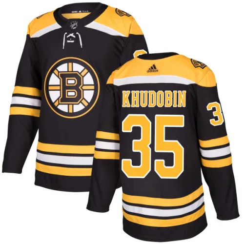 Adidas Anton Khudobin Boston Bruins Authentic Jersey - Black