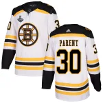 Adidas Bernie Parent Boston Bruins Authentic Away 2019 Stanley Cup Final Bound Jersey - White