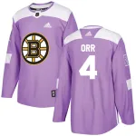 Adidas Bobby Orr Boston Bruins Authentic Fights Cancer Practice Jersey - Purple