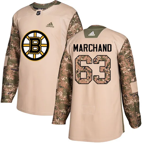 Adidas Brad Marchand Boston Bruins Authentic Veterans Day Practice Jersey - Camo