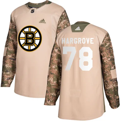 Adidas Colton Hargrove Boston Bruins Authentic Veterans Day Practice Jersey - Camo