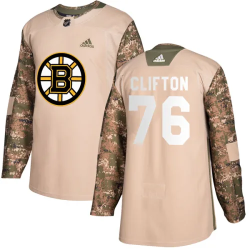 Adidas Connor Clifton Boston Bruins Authentic Veterans Day Practice Jersey - Camo