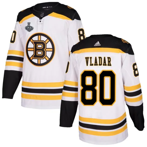 Adidas Daniel Vladar Boston Bruins Authentic Away 2019 Stanley Cup Final Bound Jersey - White