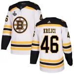 Adidas David Krejci Boston Bruins Authentic Away 2019 Stanley Cup Final Bound Jersey - White