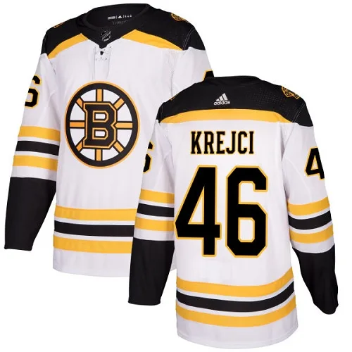 Adidas David Krejci Boston Bruins Authentic Away Jersey - White
