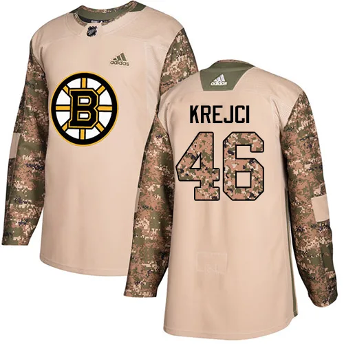 Adidas David Krejci Boston Bruins Authentic Veterans Day Practice Jersey - Camo