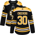 Adidas Gerry Cheevers Boston Bruins Authentic Home Jersey - Black