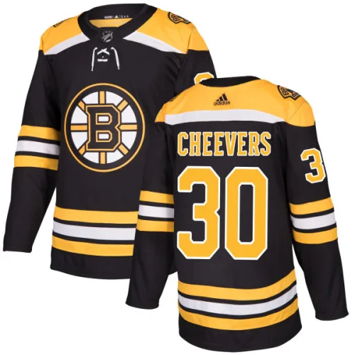 Adidas Gerry Cheevers Boston Bruins Authentic Jersey - Black