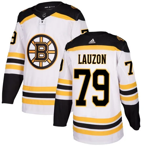 Adidas Jeremy Lauzon Boston Bruins Authentic Away Jersey - White